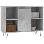vidaXL Dulap pentru baie, gri beton, 80x33x60 cm, lemn compozit vidaXL Dulap pentru baie, gri beton, 80x33x60 cm, lemn compozit