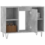 vidaXL Dulap pentru baie, gri beton, 80x33x60 cm, lemn compozit vidaXL Dulap pentru baie, gri beton, 80x33x60 cm, lemn compozit