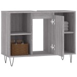 vidaXL Dulap pentru baie, gri sonoma, 80x33x60 cm, lemn compozit vidaXL Dulap pentru baie, gri sonoma, 80x33x60 cm, lemn compozit