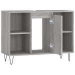 vidaXL Dulap pentru baie, gri sonoma, 80x33x60 cm, lemn compozit vidaXL Dulap pentru baie, gri sonoma, 80x33x60 cm, lemn compozit