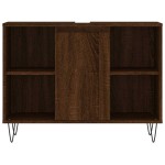 vidaXL Dulap pentru baie, stejar maro, 80x33x60 cm, lemn compozit vidaXL Dulap pentru baie, stejar maro, 80x33x60 cm, lemn compozit