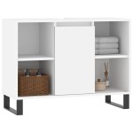 vidaXL Dulap pentru baie, alb, 80x33x60 cm, lemn compozit vidaXL Dulap pentru baie, alb, 80x33x60 cm, lemn compozit