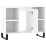 vidaXL Dulap pentru baie, alb extralucios, 80x33x60 cm, lemn compozit vidaXL Dulap pentru baie, alb extralucios, 80x33x60 cm, lemn compozit