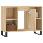 vidaXL Dulap pentru baie, stejar sonoma, 80x33x60 cm, lemn compozit vidaXL Dulap pentru baie, stejar sonoma, 80x33x60 cm, lemn compozit