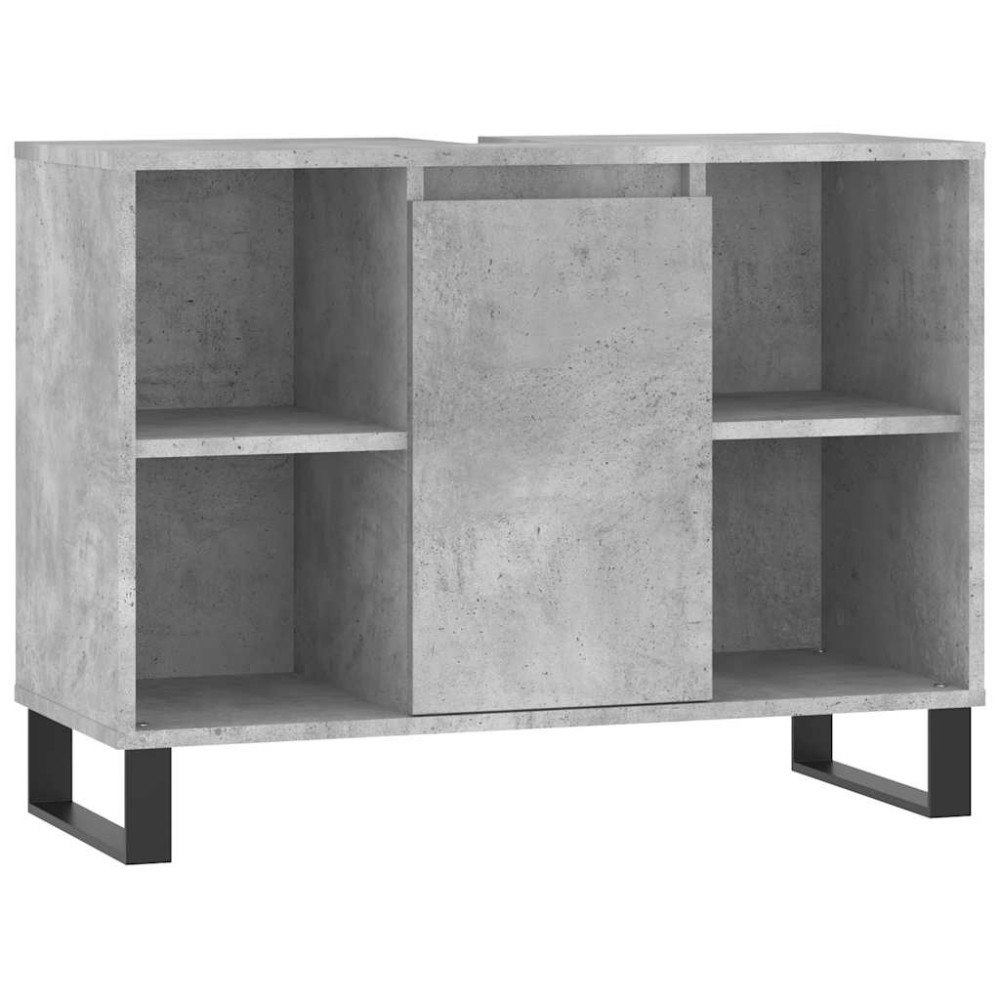 vidaXL Dulap pentru baie, gri beton, 80x33x60 cm, lemn compozit
