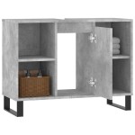 vidaXL Dulap pentru baie, gri beton, 80x33x60 cm, lemn compozit vidaXL Dulap pentru baie, gri beton, 80x33x60 cm, lemn compozit
