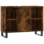 vidaXL Dulap pentru baie, stejar fumuriu, 80x33x60 cm, lemn compozit vidaXL Dulap pentru baie, stejar fumuriu, 80x33x60 cm, lemn compozit