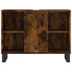vidaXL Dulap pentru baie, stejar fumuriu, 80x33x60 cm, lemn compozit vidaXL Dulap pentru baie, stejar fumuriu, 80x33x60 cm, lemn compozit