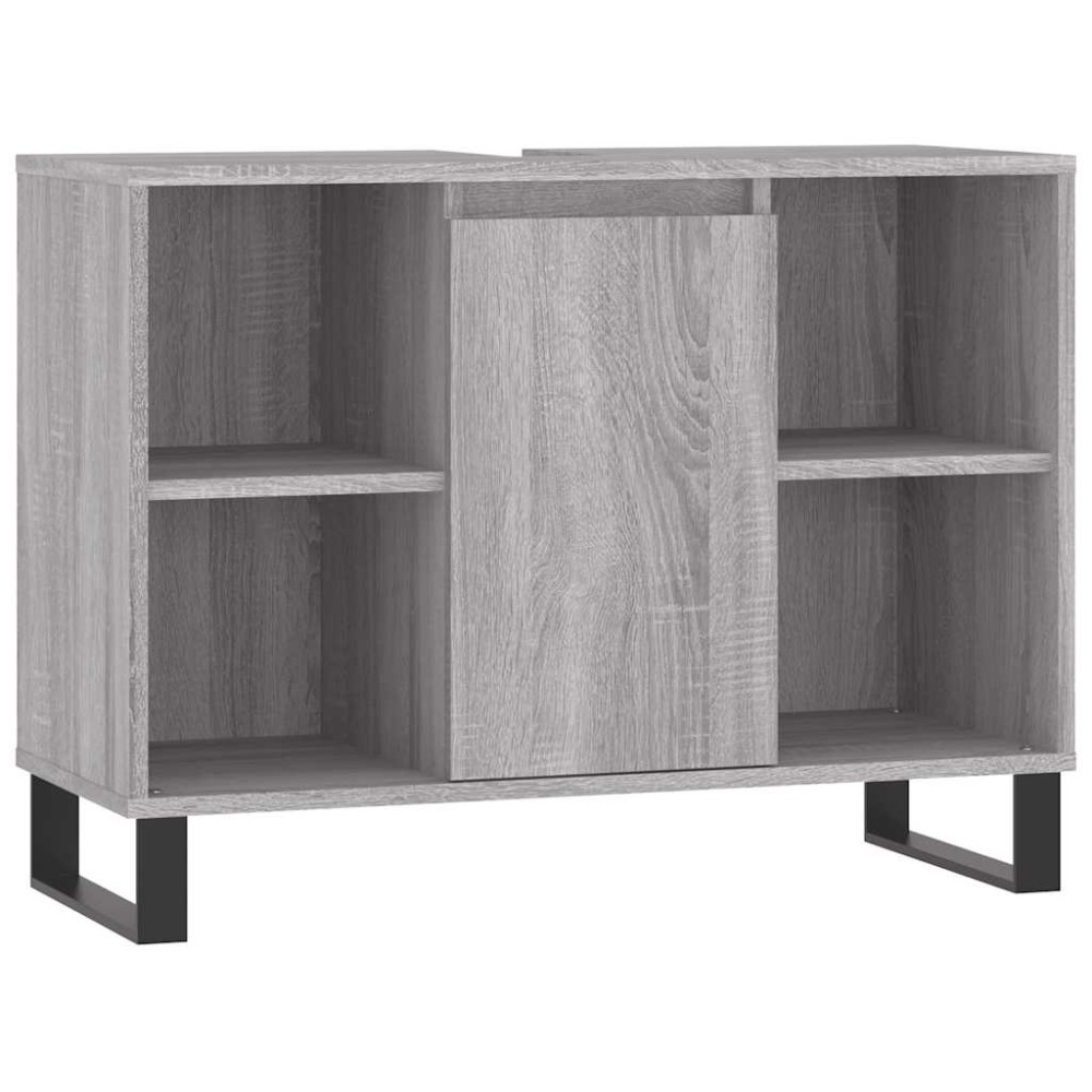 vidaXL Dulap pentru baie, gri sonoma, 80x33x60 cm, lemn compozit