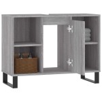 vidaXL Dulap pentru baie, gri sonoma, 80x33x60 cm, lemn compozit vidaXL Dulap pentru baie, gri sonoma, 80x33x60 cm, lemn compozit