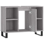 vidaXL Dulap pentru baie, gri sonoma, 80x33x60 cm, lemn compozit vidaXL Dulap pentru baie, gri sonoma, 80x33x60 cm, lemn compozit