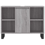 vidaXL Dulap pentru baie, gri sonoma, 80x33x60 cm, lemn compozit vidaXL Dulap pentru baie, gri sonoma, 80x33x60 cm, lemn compozit