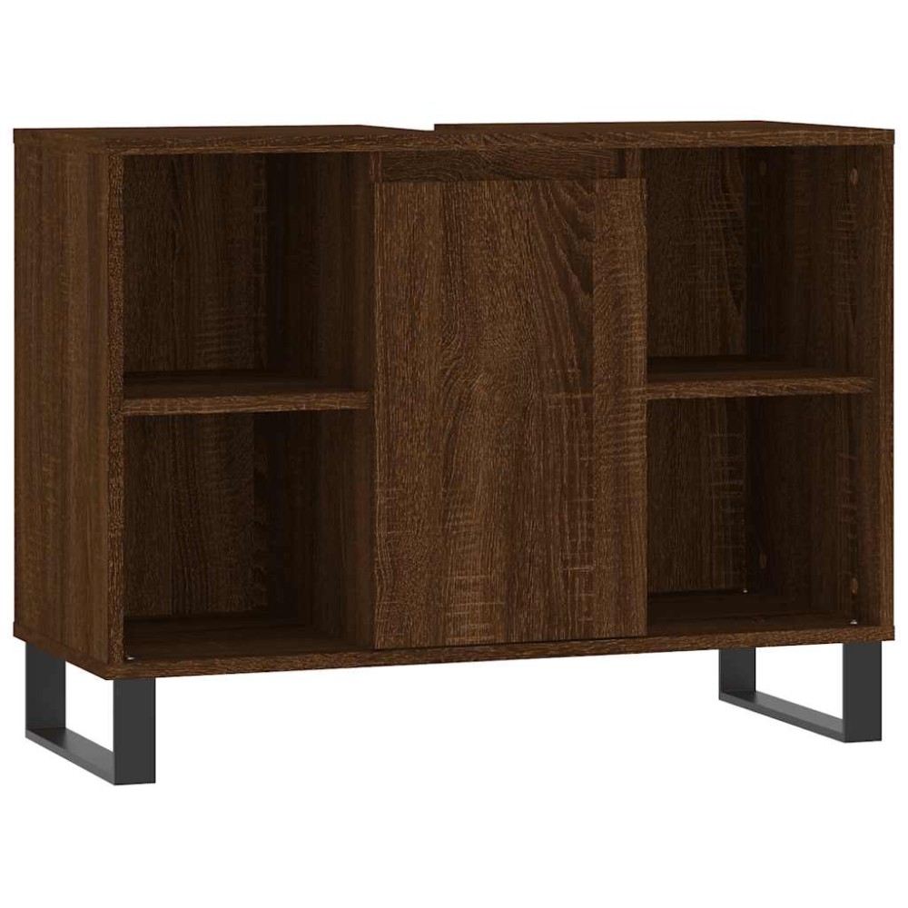 vidaXL Dulap pentru baie, stejar maro, 80x33x60 cm, lemn compozit