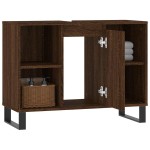 vidaXL Dulap pentru baie, stejar maro, 80x33x60 cm, lemn compozit vidaXL Dulap pentru baie, stejar maro, 80x33x60 cm, lemn compozit