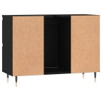 vidaXL Dulap pentru baie, negru, 80x33x60 cm, lemn compozit vidaXL Dulap pentru baie, negru, 80x33x60 cm, lemn compozit