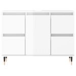 vidaXL Dulap pentru baie, alb extralucios, 80x33x60 cm, lemn compozit vidaXL Dulap pentru baie, alb extralucios, 80x33x60 cm, lemn compozit