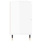 vidaXL Dulap pentru baie, alb extralucios, 80x33x60 cm, lemn compozit vidaXL Dulap pentru baie, alb extralucios, 80x33x60 cm, lemn compozit