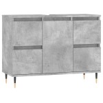 vidaXL Dulap pentru baie, gri beton, 80x33x60 cm, lemn compozit vidaXL Dulap pentru baie, gri beton, 80x33x60 cm, lemn compozit