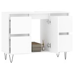 vidaXL Dulap pentru baie, alb, 80x33x60 cm, lemn compozit vidaXL Dulap pentru baie, alb, 80x33x60 cm, lemn compozit