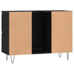 vidaXL Dulap pentru baie, negru, 80x33x60 cm, lemn compozit vidaXL Dulap pentru baie, negru, 80x33x60 cm, lemn compozit