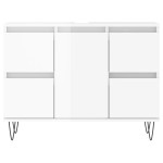 vidaXL Dulap pentru baie, alb extralucios, 80x33x60 cm, lemn compozit vidaXL Dulap pentru baie, alb extralucios, 80x33x60 cm, lemn compozit