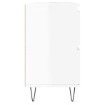 vidaXL Dulap pentru baie, alb extralucios, 80x33x60 cm, lemn compozit vidaXL Dulap pentru baie, alb extralucios, 80x33x60 cm, lemn compozit