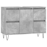 vidaXL Dulap pentru baie, gri beton, 80x33x60 cm, lemn compozit vidaXL Dulap pentru baie, gri beton, 80x33x60 cm, lemn compozit