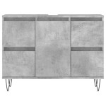 vidaXL Dulap pentru baie, gri beton, 80x33x60 cm, lemn compozit vidaXL Dulap pentru baie, gri beton, 80x33x60 cm, lemn compozit