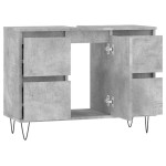vidaXL Dulap pentru baie, gri beton, 80x33x60 cm, lemn compozit vidaXL Dulap pentru baie, gri beton, 80x33x60 cm, lemn compozit