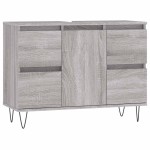 vidaXL Dulap pentru baie, gri sonoma, 80x33x60 cm, lemn compozit vidaXL Dulap pentru baie, gri sonoma, 80x33x60 cm, lemn compozit
