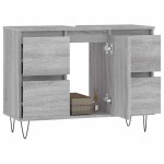 vidaXL Dulap pentru baie, gri sonoma, 80x33x60 cm, lemn compozit vidaXL Dulap pentru baie, gri sonoma, 80x33x60 cm, lemn compozit