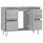 vidaXL Dulap pentru baie, gri sonoma, 80x33x60 cm, lemn compozit vidaXL Dulap pentru baie, gri sonoma, 80x33x60 cm, lemn compozit