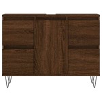 vidaXL Dulap pentru baie, stejar maro, 80x33x60 cm, lemn compozit vidaXL Dulap pentru baie, stejar maro, 80x33x60 cm, lemn compozit