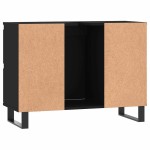 vidaXL Dulap pentru baie, negru, 80x33x60 cm, lemn compozit vidaXL Dulap pentru baie, negru, 80x33x60 cm, lemn compozit