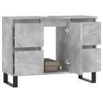 vidaXL Dulap pentru baie, gri beton, 80x33x60 cm, lemn compozit vidaXL Dulap pentru baie, gri beton, 80x33x60 cm, lemn compozit