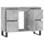 vidaXL Dulap pentru baie, gri beton, 80x33x60 cm, lemn compozit vidaXL Dulap pentru baie, gri beton, 80x33x60 cm, lemn compozit