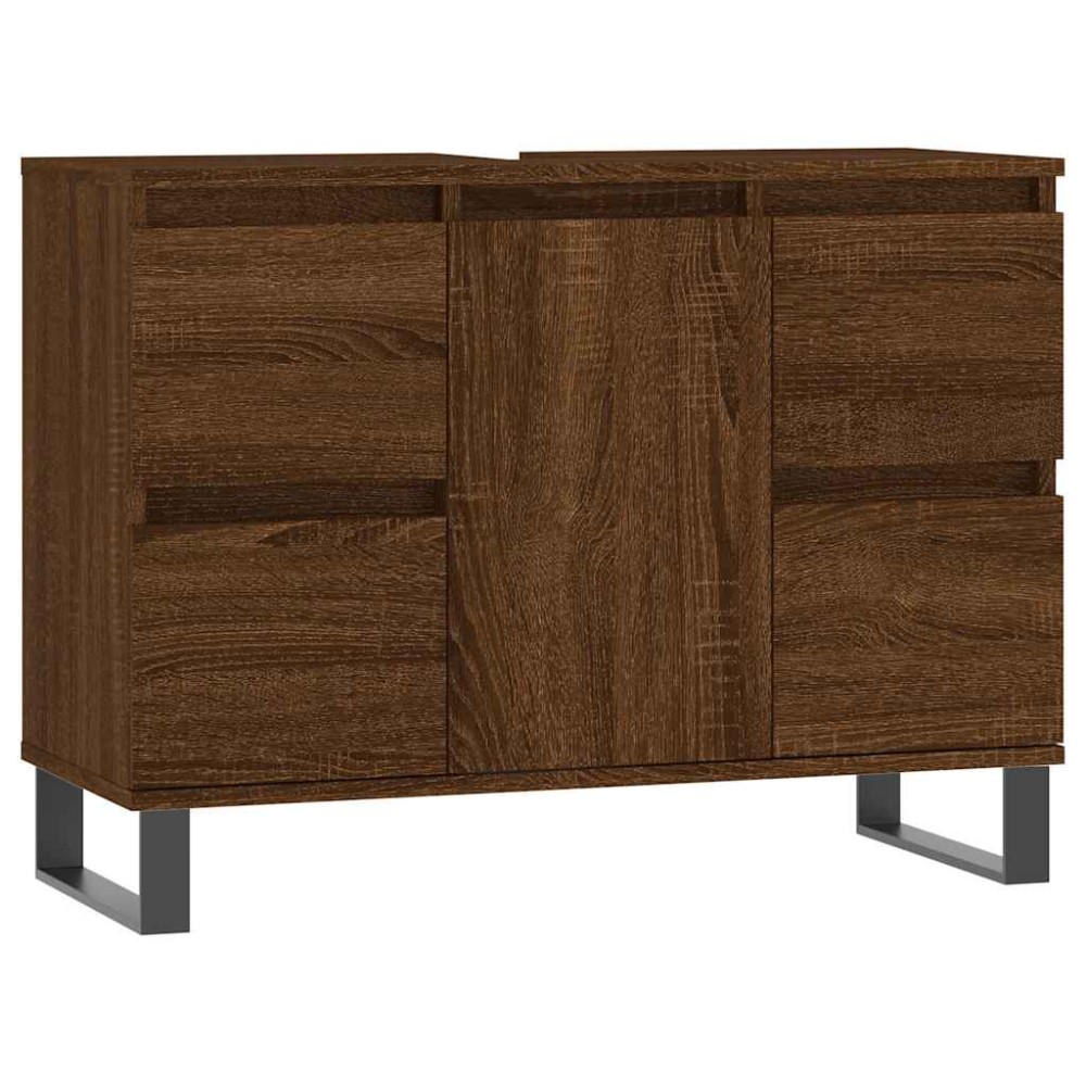 vidaXL Dulap pentru baie, stejar maro, 80x33x60 cm, lemn compozit