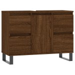 vidaXL Dulap pentru baie, stejar maro, 80x33x60 cm, lemn compozit vidaXL Dulap pentru baie, stejar maro, 80x33x60 cm, lemn compozit