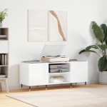 vidaXL Dulapuri pentru discuri alb lucios 121x38x48 cm, lemn prelucrat vidaXL Dulapuri pentru discuri alb lucios 121x38x48 cm, lemn prelucrat