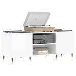 vidaXL Dulapuri pentru discuri alb lucios 121x38x48 cm, lemn prelucrat vidaXL Dulapuri pentru discuri alb lucios 121x38x48 cm, lemn prelucrat