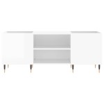 vidaXL Dulapuri pentru discuri alb lucios 121x38x48 cm, lemn prelucrat vidaXL Dulapuri pentru discuri alb lucios 121x38x48 cm, lemn prelucrat