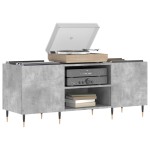 vidaXL Dulap pentru discuri gri beton, 121x38x48 cm, lemn prelucrat vidaXL Dulap pentru discuri gri beton, 121x38x48 cm, lemn prelucrat