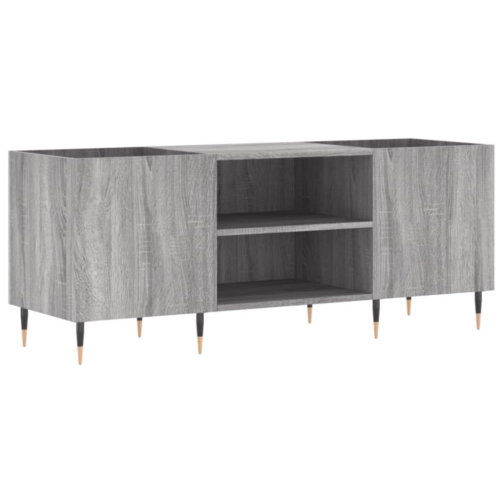 vidaXL Dulap pentru discuri gri sonoma, 121x38x48 cm, lemn prelucrat