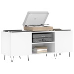 vidaXL Comodă discuri, alb, 121x38x48 cm, lemn prelucrat vidaXL Comodă discuri, alb, 121x38x48 cm, lemn prelucrat