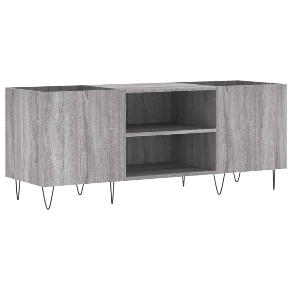 vidaXL Dulap pentru discuri gri sonoma, 121x38x48 cm, lemn prelucrat