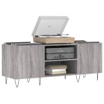 vidaXL Dulap pentru discuri gri sonoma, 121x38x48 cm, lemn prelucrat