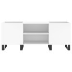 vidaXL Comodă discuri, alb, 121x38x48 cm, lemn prelucrat vidaXL Comodă discuri, alb, 121x38x48 cm, lemn prelucrat