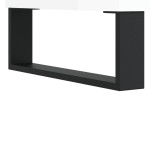 vidaXL Dulapuri pentru discuri alb lucios 121x38x48 cm, lemn prelucrat
