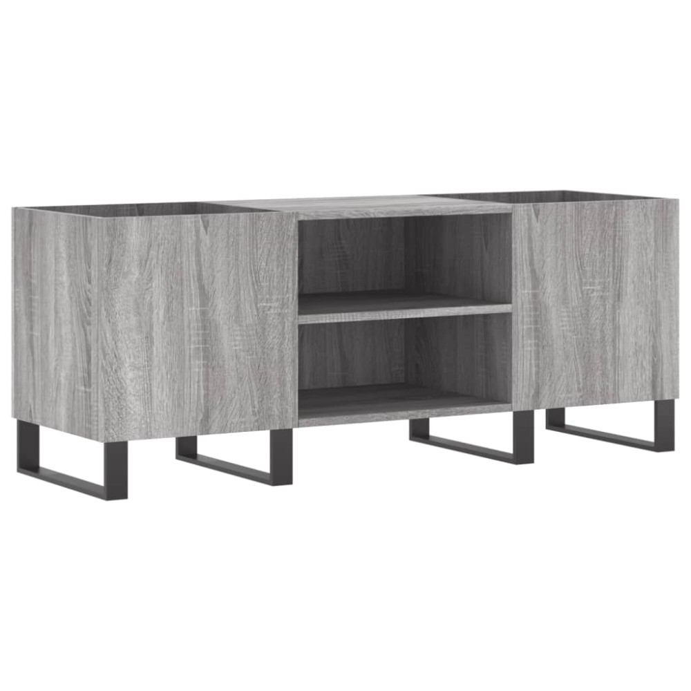 vidaXL Dulap pentru discuri gri sonoma, 121x38x48 cm, lemn prelucrat