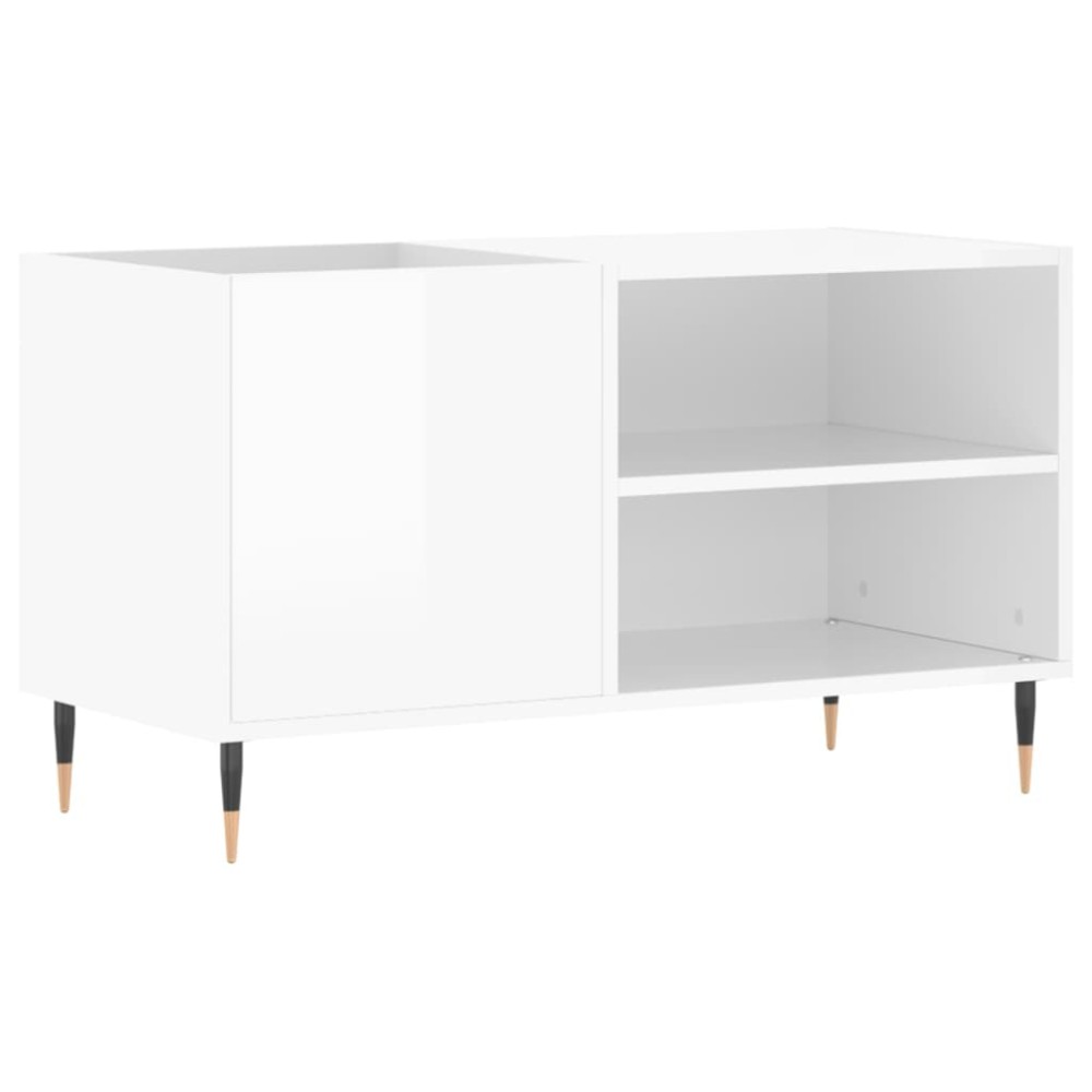 vidaXL Dulapuri pentru discuri alb lucios 85x38x48 cm lemn prelucrat